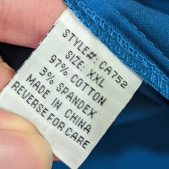 New Blue Western Button Front Sleeveless Top Cowboy Size XXL - Picture 7 of 7